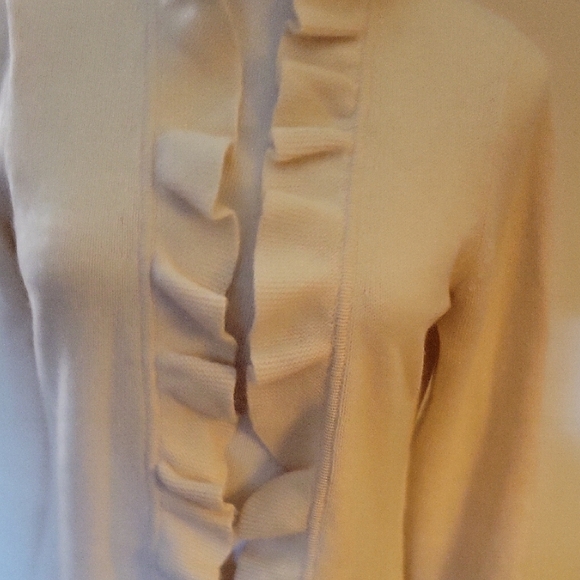 Kinross Cream Ruffle Cardigan - Picture 7 of 9